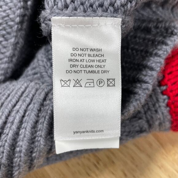 YanYan Knits NWOT Frosty Oversize 100% Merino Wool Vest Knot Detail Size M - Picture 5 of 9